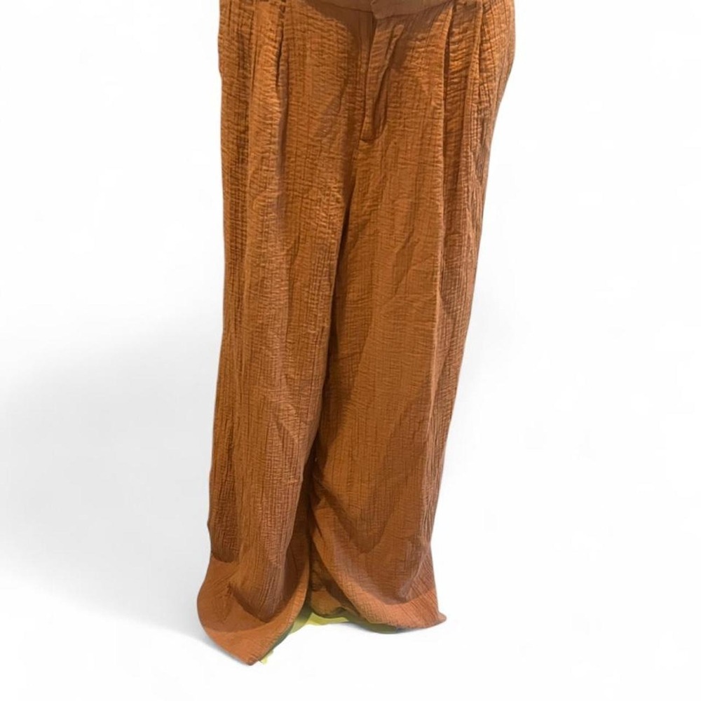 New Days orange wide leg pants resort classy, size